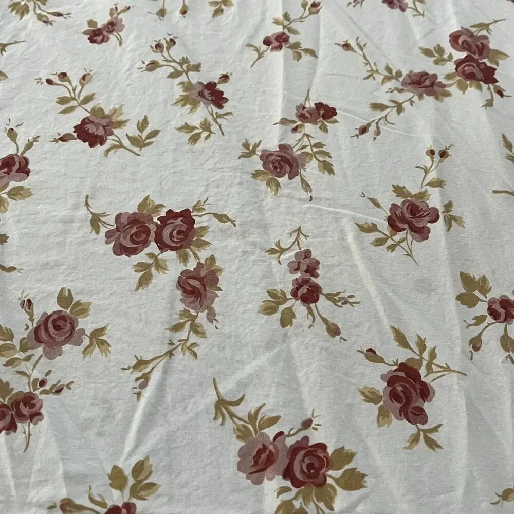 Pottery Barn Floral 100% Cotton Fitted Sheet 77